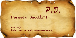 Persely Deodát névjegykártya